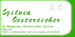 szilvia oestereicher business card